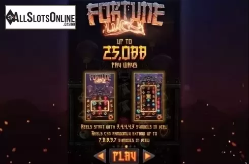 Paytable 4. Fortune Lucky from Live 5