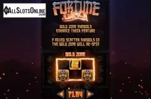 Paytable 1. Fortune Lucky from Live 5