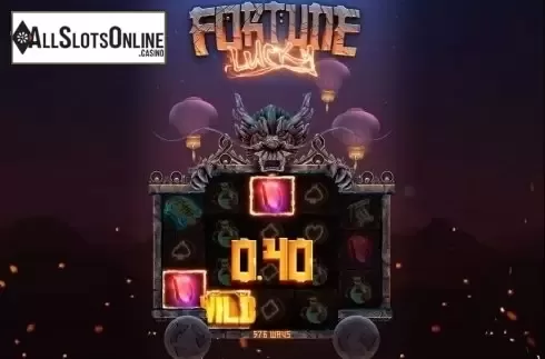 Wild Win screen. Fortune Lucky from Live 5