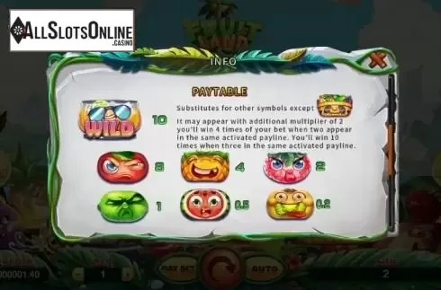 Paytable 2