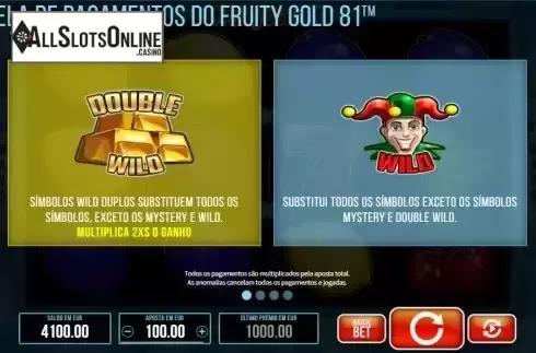 Wild feature screen
