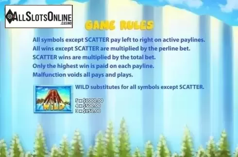 Paytable 1. Glacial Epoch from KA Gaming