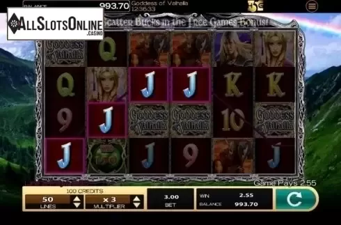 Win Screen 2. Goddess of Valhalla from High 5 Games