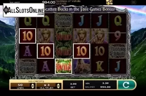 Win Screen 3. Goddess of Valhalla from High 5 Games