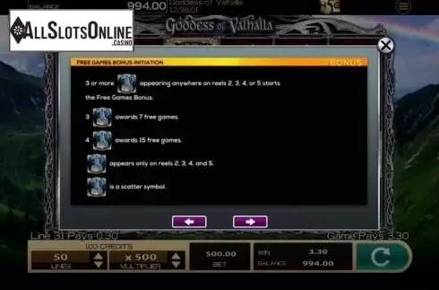 Features 1. Goddess of Valhalla from High 5 Games