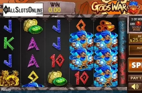 Reels screen. Gods War from PlayStar