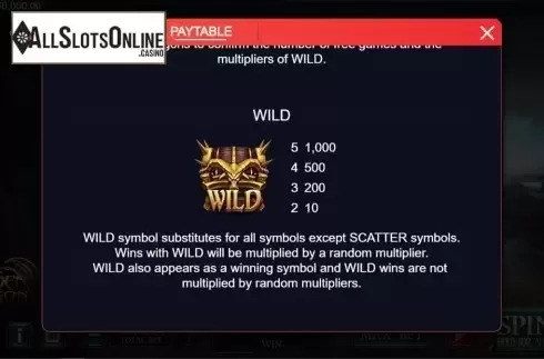 Paytable 2. Golden Dragon 2 (XIN Gaming) from XIN Gaming
