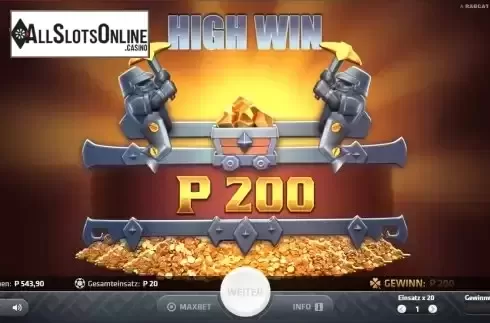Big win screen
