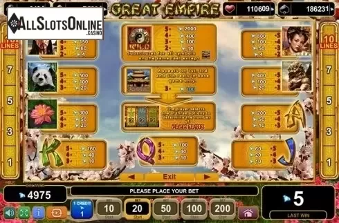Screen2. Great Empire from EGT