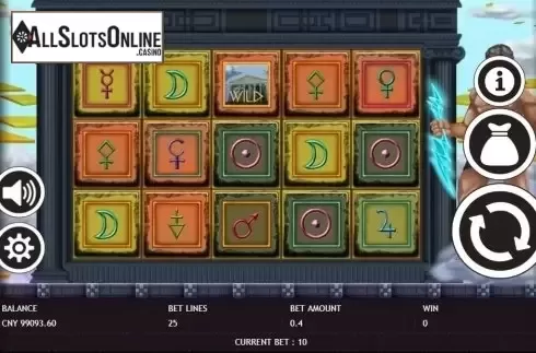 Reel Screen. Greek Mythology from Triple Profits Games