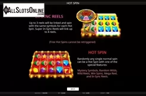 Paytable 6. Hot Spin (iSoftBet) from iSoftBet