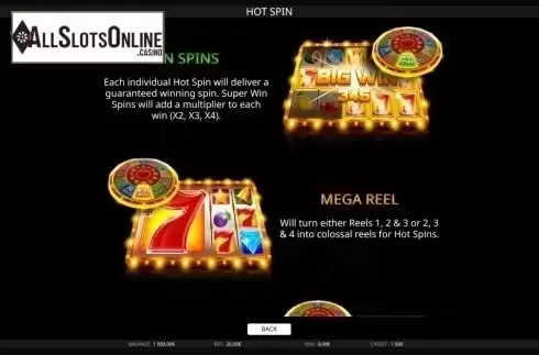 Paytable 5. Hot Spin (iSoftBet) from iSoftBet