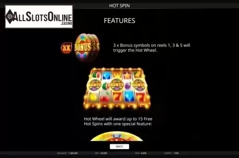 Paytable 2. Hot Spin (iSoftBet) from iSoftBet