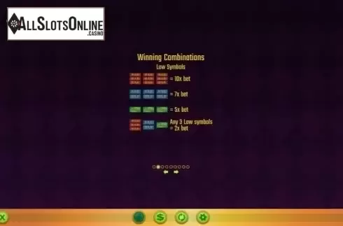 Paytable 2. Imperial Colours from Golden Hero