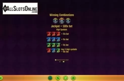 Paytable 1. Imperial Colours from Golden Hero