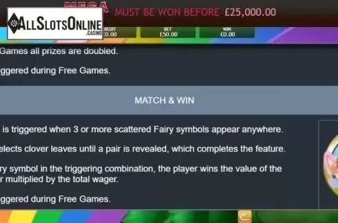 Match & Win. Irish Luck Jackpot from Eyecon