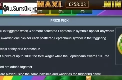 Prize Pick. Irish Luck Jackpot from Eyecon