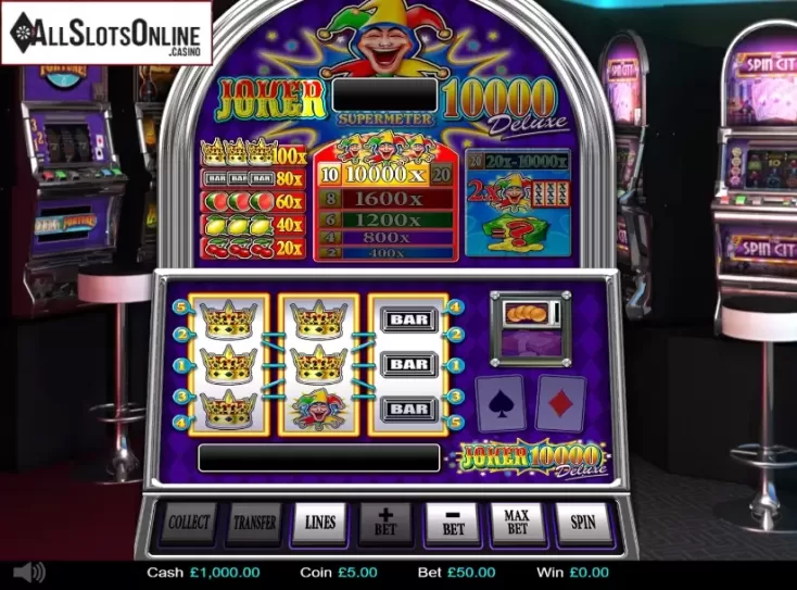 Game Workflow screen. JOKER 10000 DELUXE from Betdigital