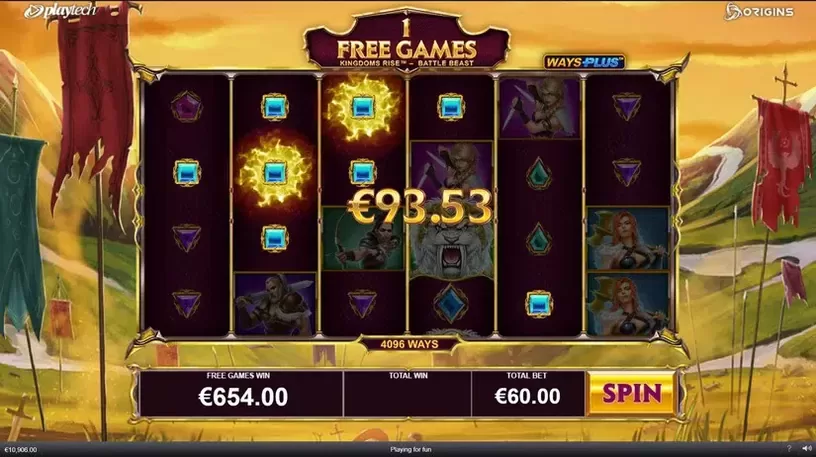 Kingdoms Rise Battle Beast slot screenshot 4