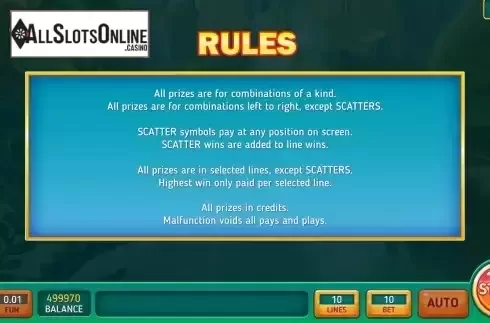 Game Rures screen