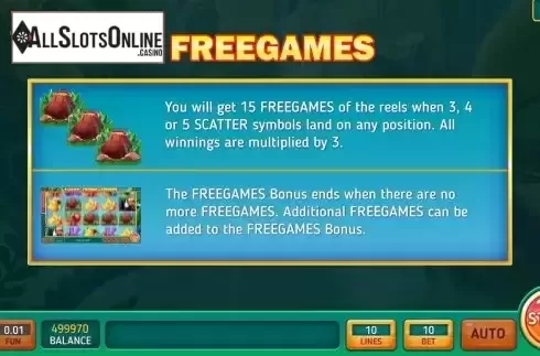 Game Features screen