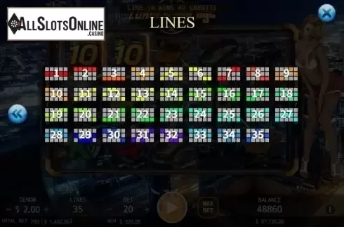 Paylines. Luxury Garage from KA Gaming