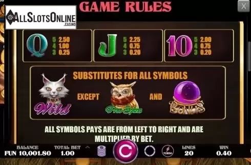 Paytable 2