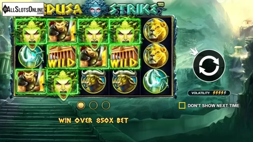 Start Screen. Medusa Strike from Pragmatic Play
