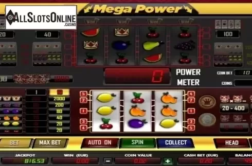 Reel screen. Mega Power from AlteaGaming