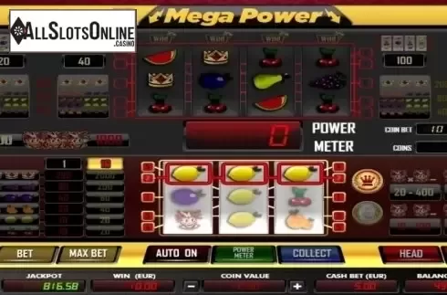 Win screen. Mega Power from AlteaGaming