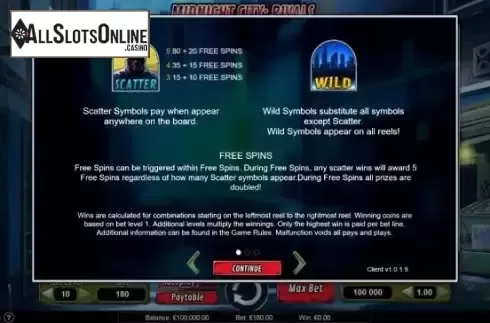 Features screen
