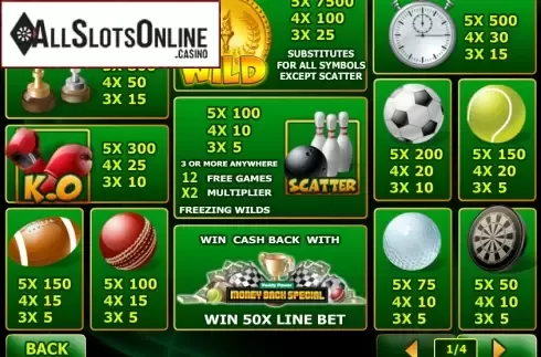 Screen2. Money Back Special from Playtech