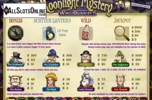Screen2. Moonlight Mystery from Rival Gaming