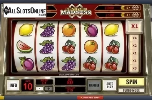 Reel Screen. Multiplier Madness from Playtech