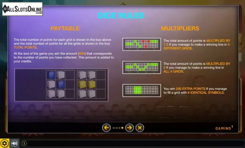 Paylines. Mystery Arena from GAMING1