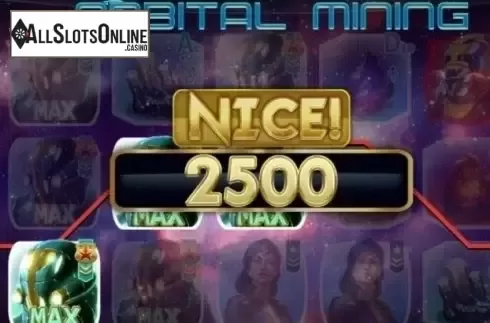 Win Screen . Orbital Mining from Pragmatic Play