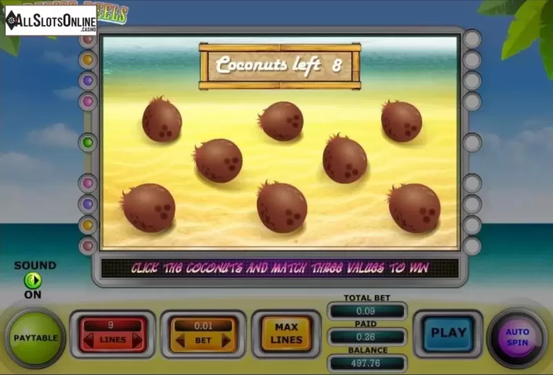 Bonus Game. Paradise Reels from Eyecon