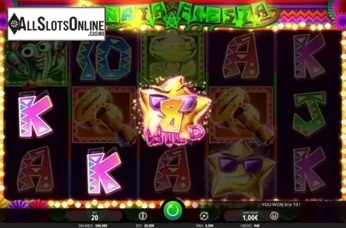 Wild win screen. Pinata Fiesta from iSoftBet