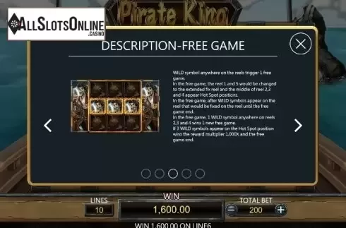 Paytable 3. Pirate King (Dragoon Soft) from Dragoon Soft