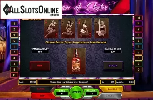 Gamble. Queen of Clubs from Platin Gaming