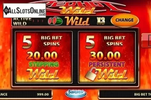 Screen 3. Red Hot Wild from Barcrest
