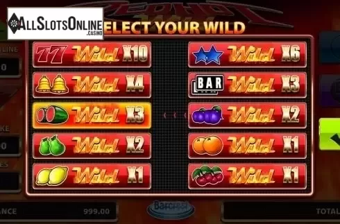Screen 2. Red Hot Wild from Barcrest
