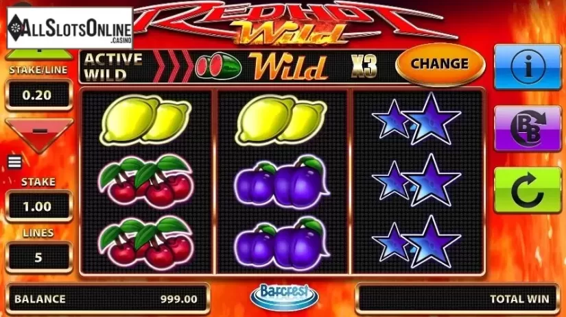 Screen 1. Red Hot Wild from Barcrest