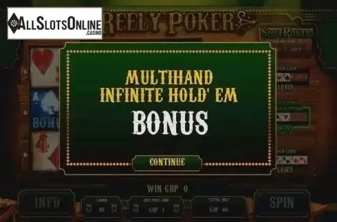 Bonus Game 1. Reely Poker from Leander Games