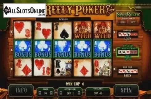 Bonus Triggered. Reely Poker from Leander Games