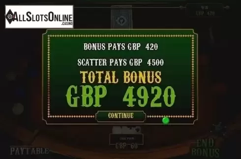 Bonus Win. Reely Poker from Leander Games