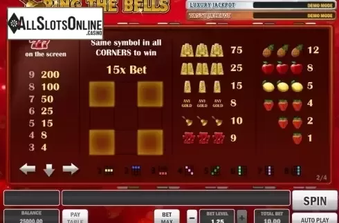 Paytable 2. Ring the Bells from Betsson Group
