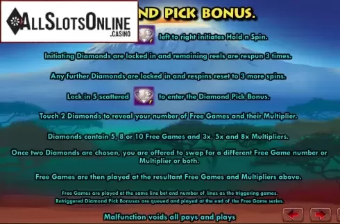 Screen3. Serengeti Diamonds from Lightning Box