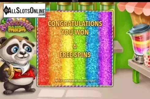 Free Spins Win Screen