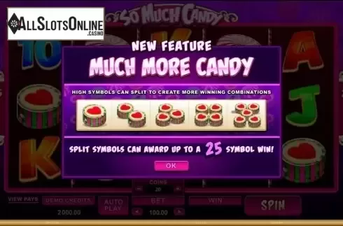Screen2. So Much Candy from Microgaming